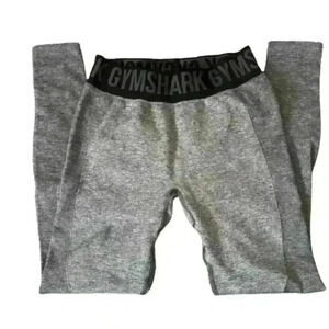 Gymshark Womens Leggings Charcoal Marl Regular Fit Elastic Waist  Flex